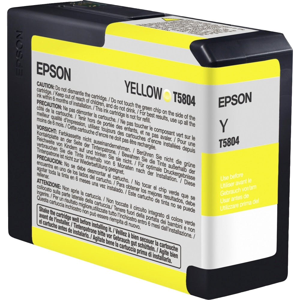 Epson T5804 UltraChrome K3 Yellow Ink Cartridge, T580400