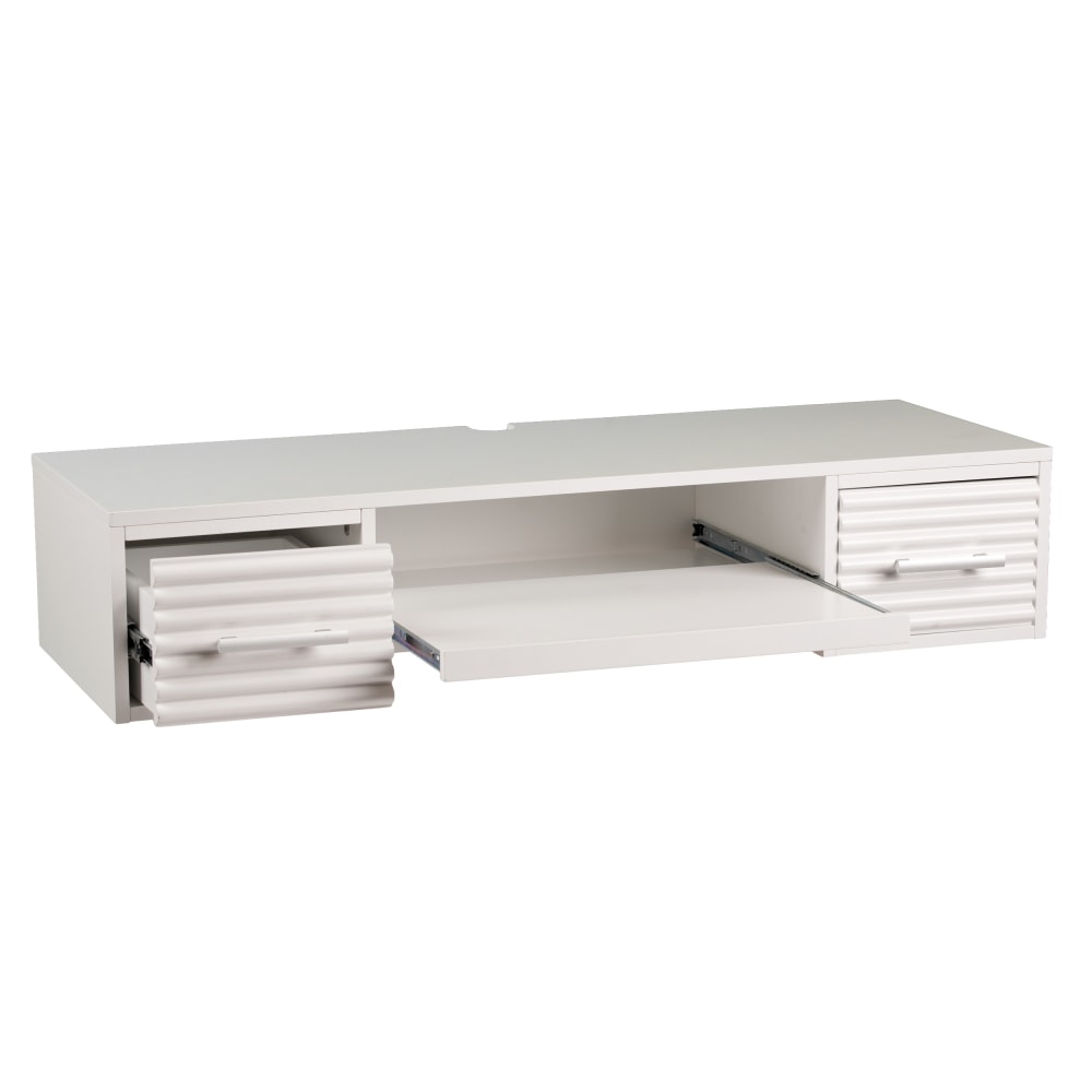 SEI Furniture Simon Wall Mount 42inW Writing Desk, White