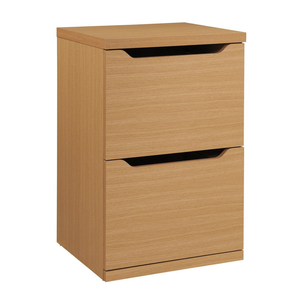 Office Star Denmark 17inD 2-Drawer Vertical File Cabinet With Lockdowel Fastening System, Natural