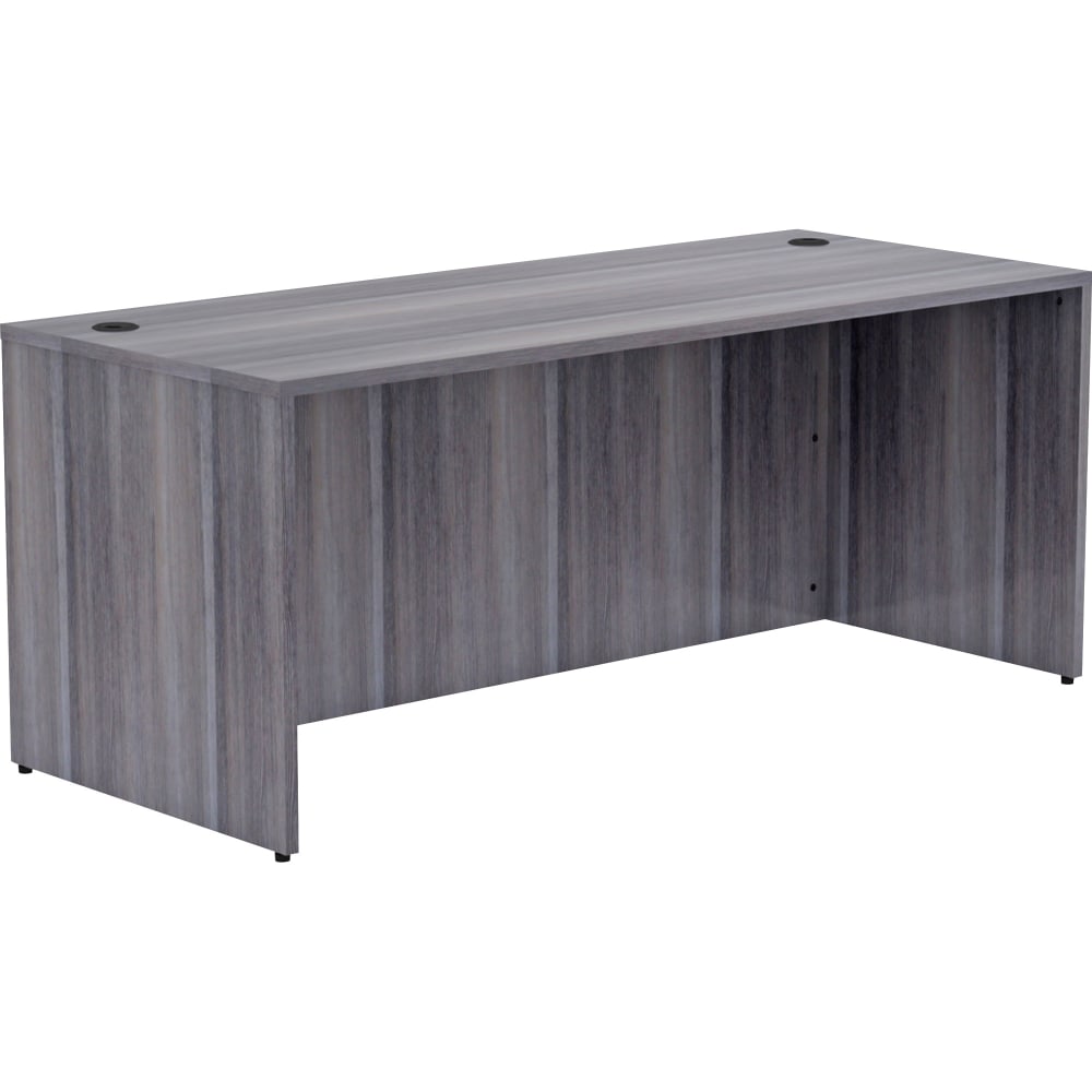 Lorell Essentials 72inW Computer Desk, Weathered Charcoal