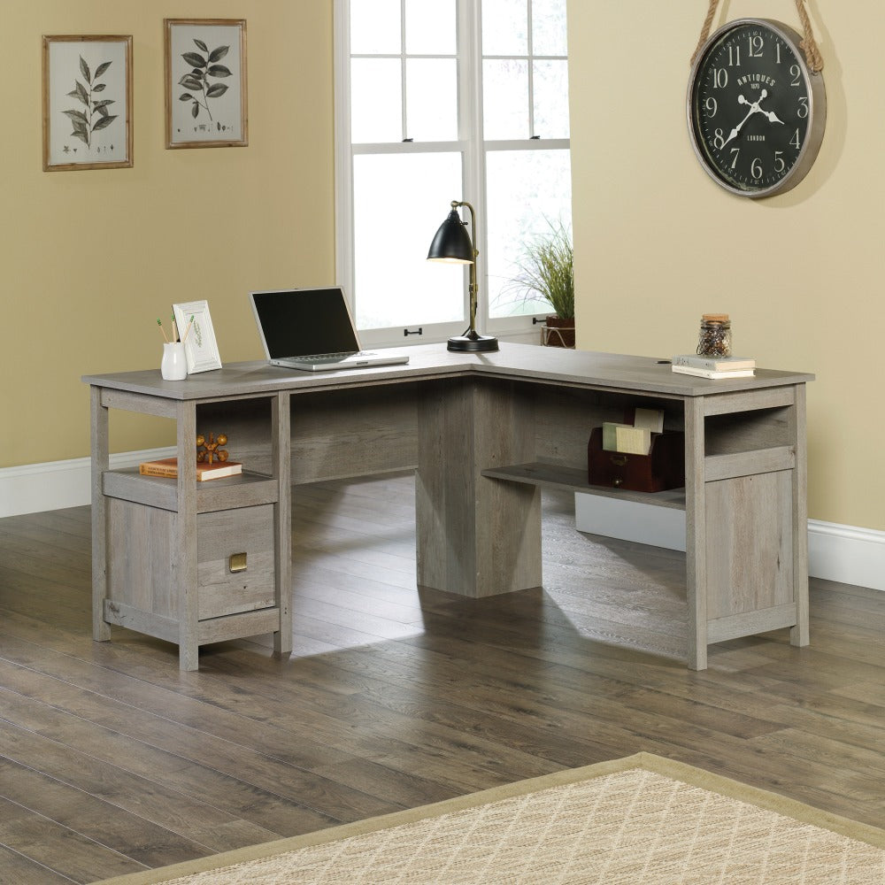 Sauder Cannery Bridge 59inW L-Shaped Computer Desk, Mystic Oak