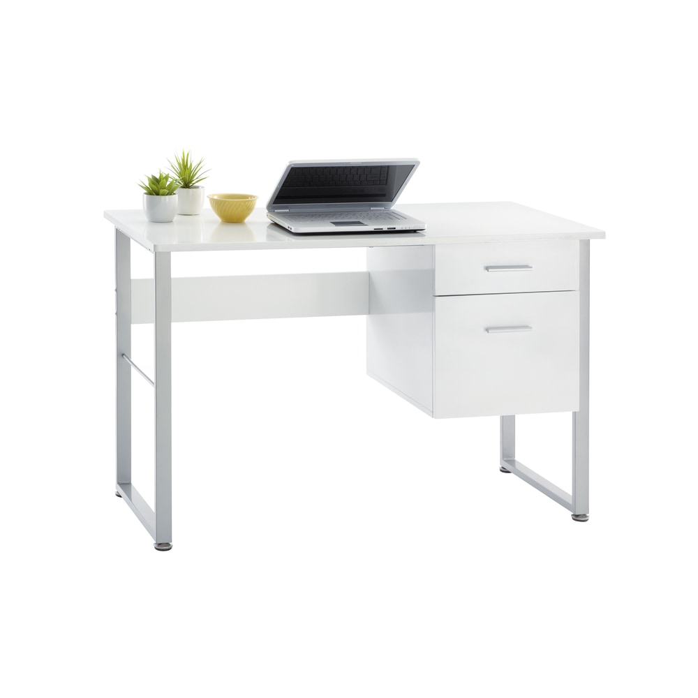 Realspace Halton 48inW Computer Desk, White