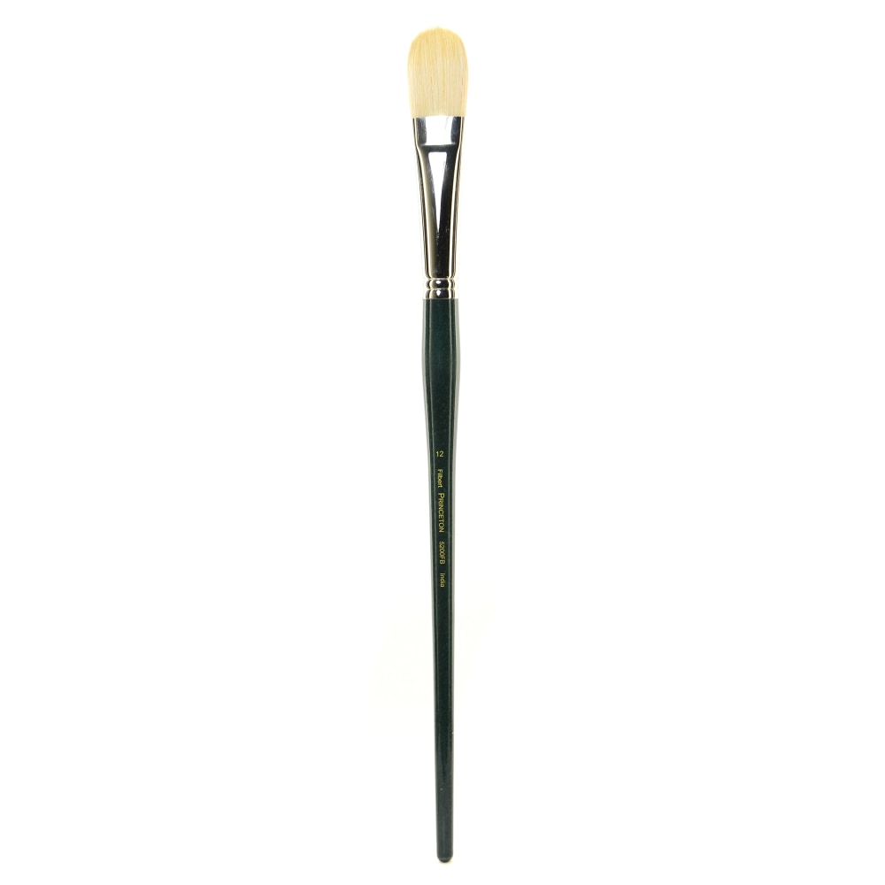 Princeton Series 5200 Ashley Oil Brush, 12, Filbert, Chinese Hog Hair Bristle, Blue