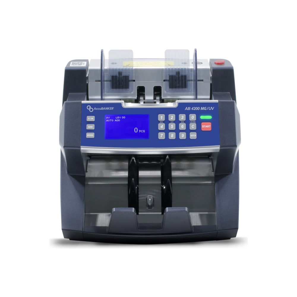 AccuBanker AB4200 MGUV Commercial Grade Bill Counter With Counterfeit Detection, 9inH x 10-7/16inW x 9-5/8inD