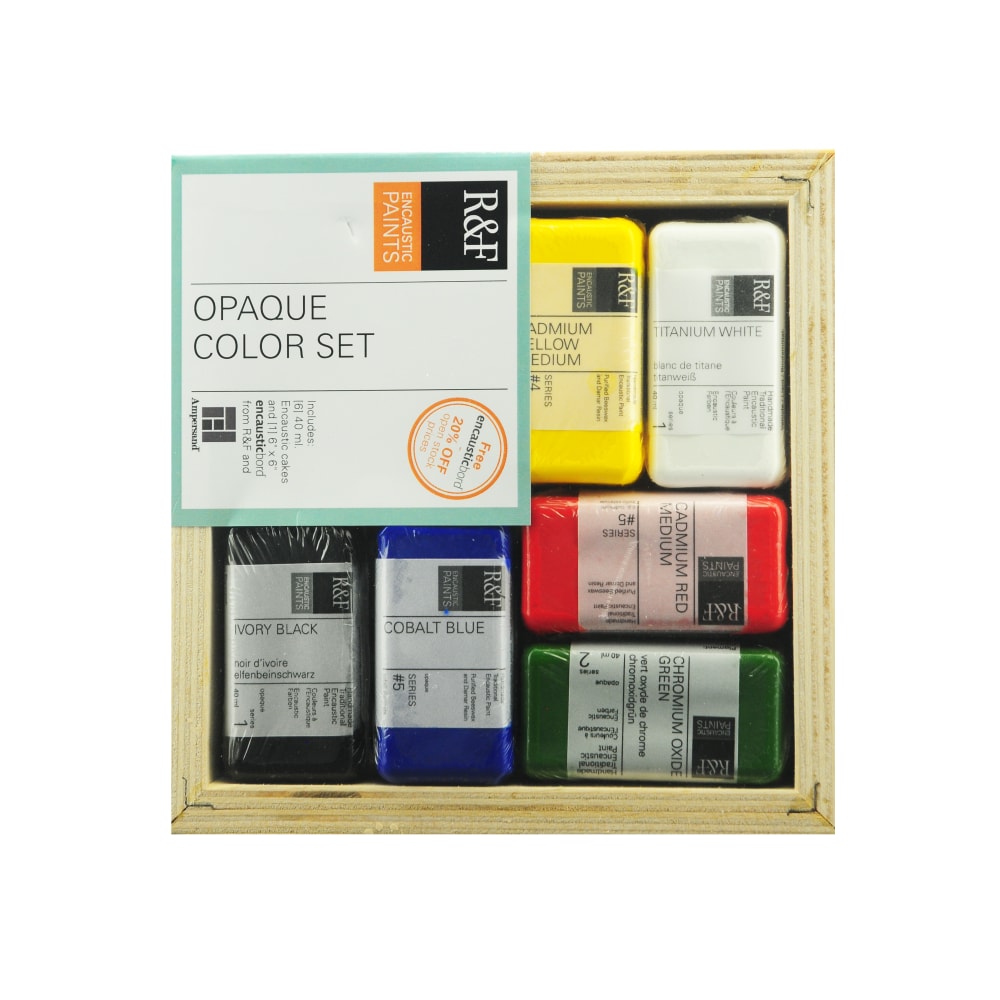 R & F Handmade Paints Encaustic Set, Opaque Paint, Assorted Colors