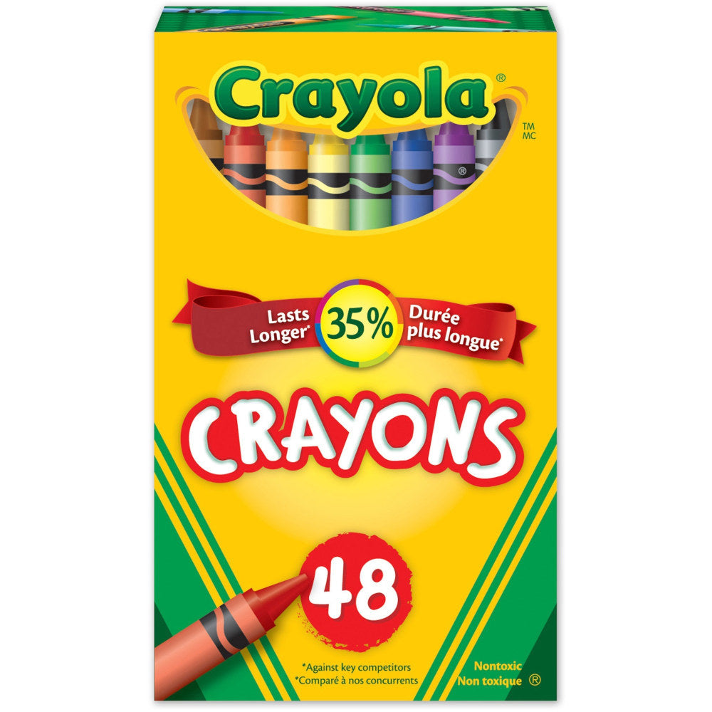 Crayola Crayons, Standard Size, Assorted Colors, Box Of 48 Crayons