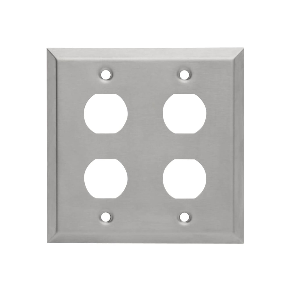 Tripp Lite RJ45 Bulkhead Wall Plate 4 Cutouts Industrial Metal Single Gang - Faceplate - wall mountable - RJ-45 - silver - 4-gang - TAA Compliant