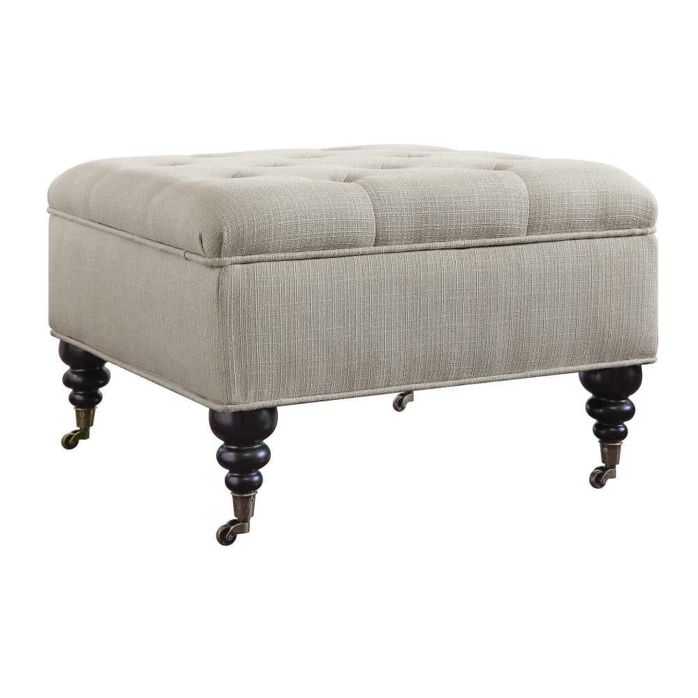 Serta Abbot Square Tufted Ottoman, Ivory Dream