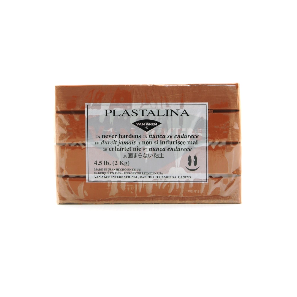 Van Aken Plastalina Modeling Clay, 4 1/2 Lb, Brown