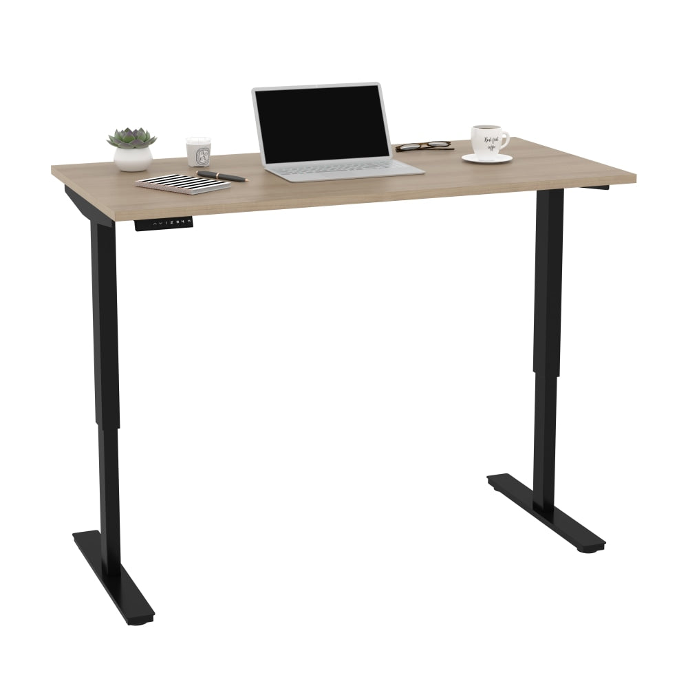 Bestar Universel Electric 60inW Standing Desk, Electric, Northern Maple