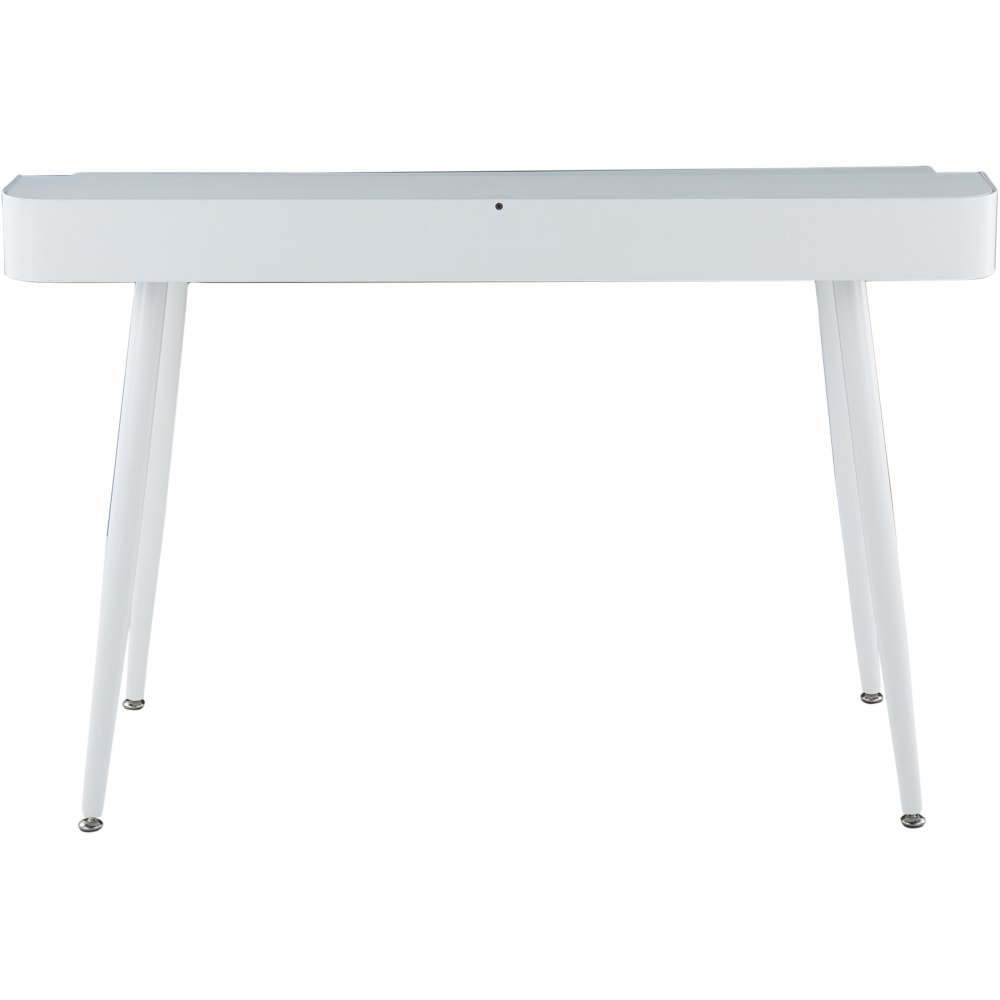 LumiSource Harvey 48inW Computer Desk, Natural/White