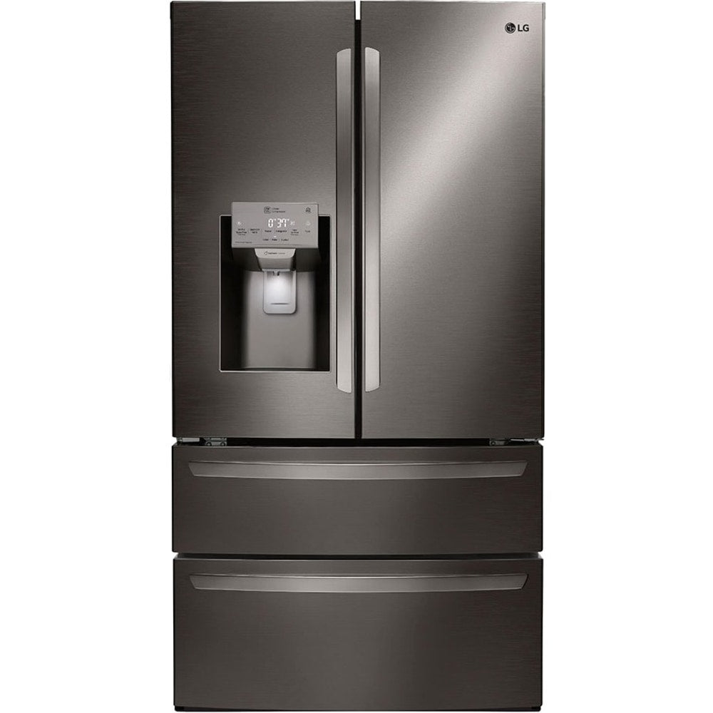 LG 28 cu.ft. Smart wi-fi Enabled French Door Refrigerator - 27.80 ft³ - French Door - 18.60 ft³ Net Refrigerator Capacity - 9.20 ft³ Net Freezer Capacity - Black Stainless Steel - Smooth - LED Light