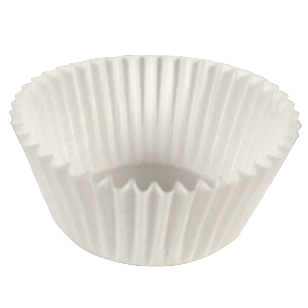 Hoffmaster Fluted Baking Cups, 3-1/2in x 1-5/8in, White, Case Of 10,000 Cups