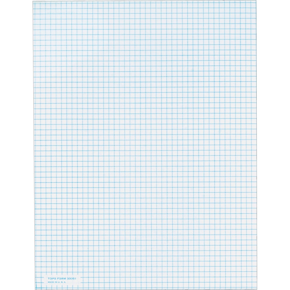 TOPS Quadrille Pads, 5 x 5 Squares/Inch, 50 Sheets, White/Blue