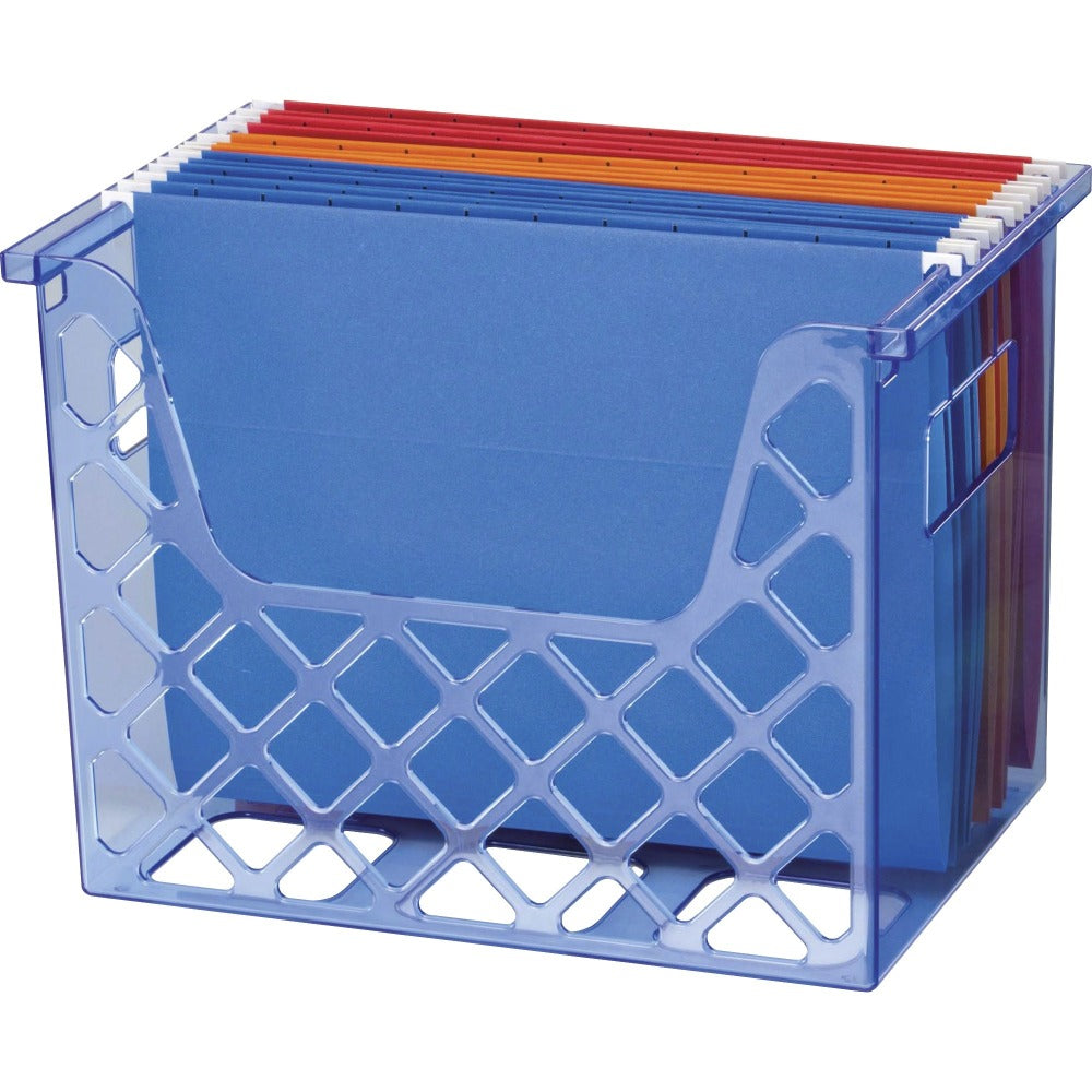 Officemate Blue Glacier Desktop File Organizer, 10 3/4in x 12 1/2in x 8 5/8in, Blue