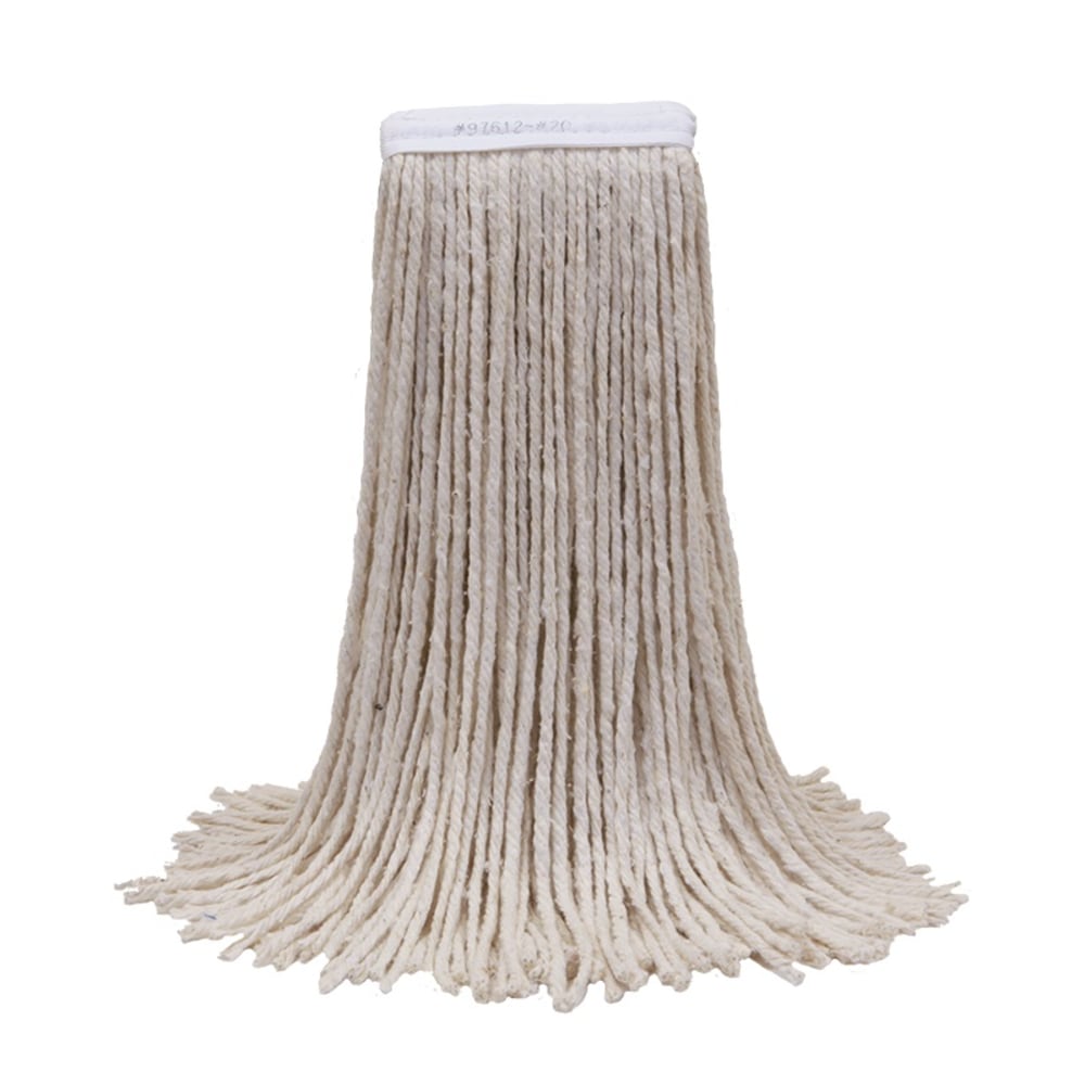 Ocedar Commercial Economy Cut-End Mop Heads, Medium #24, White, Case Of 12 Mop Heads