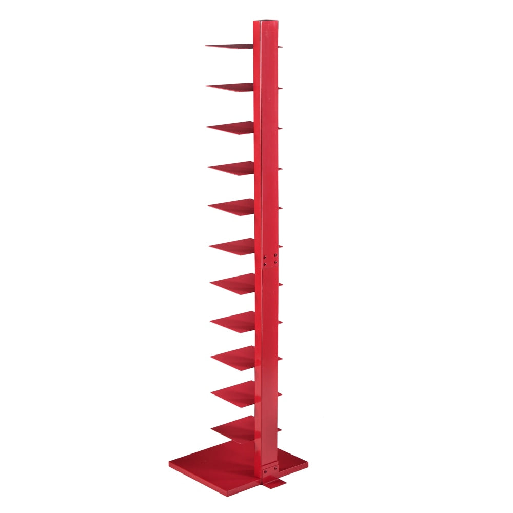 SEI Furniture Spine Tower Shelf, 65 1/4inH x 15 3/4inW x 16inD, Valiant Poppy