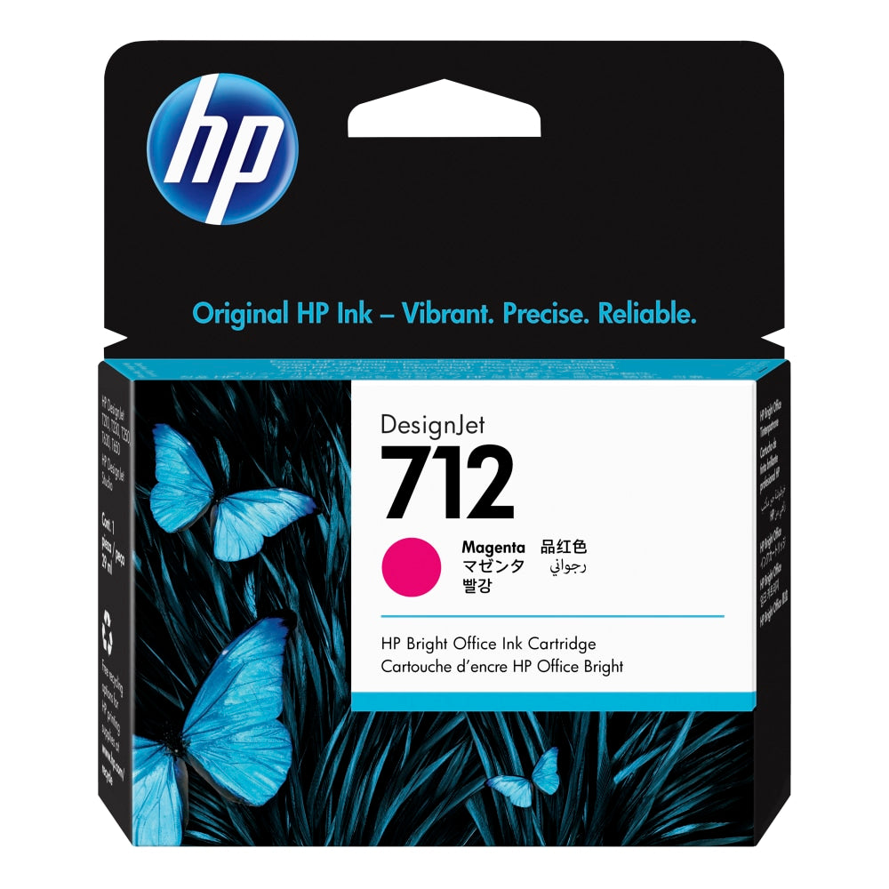 HP 712 DesignJet Magenta Ink Cartridge, 3ED68A