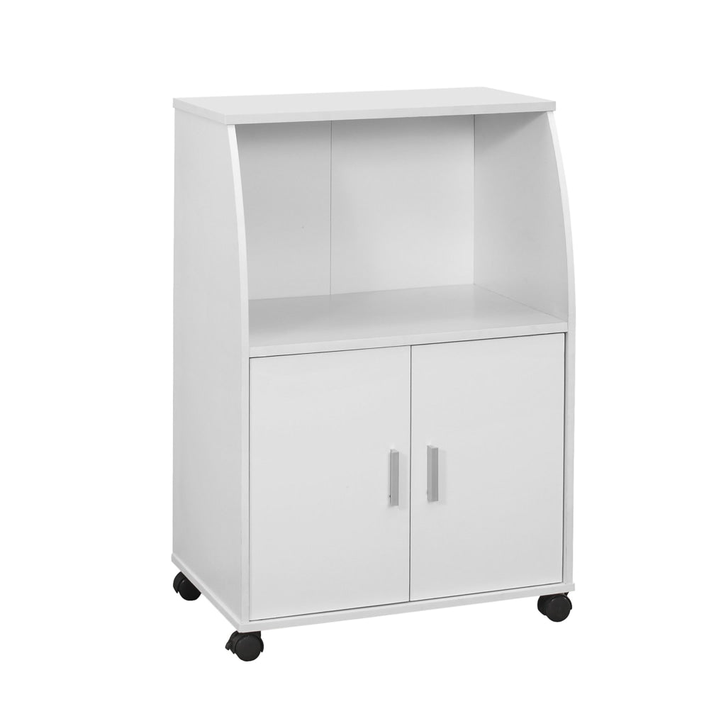 Monarch Specialties Kitchen Cart - 33inH / White On Castors