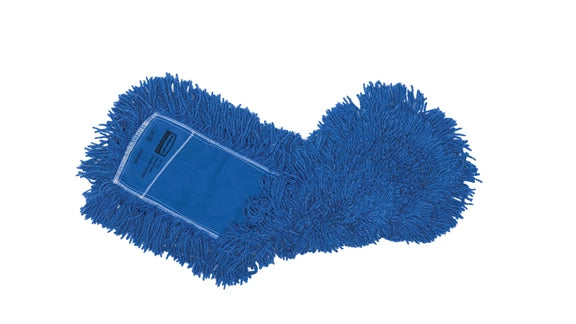 Rubbermaid Synthetic Dust Mop Head, Twisted Loop, 24in x 5in, Blue, Each