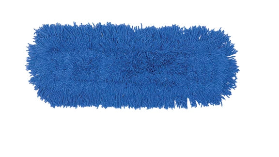 Rubbermaid Synthetic Dust Mop Head, Twisted Loop, 24in x 5in, Blue, Each