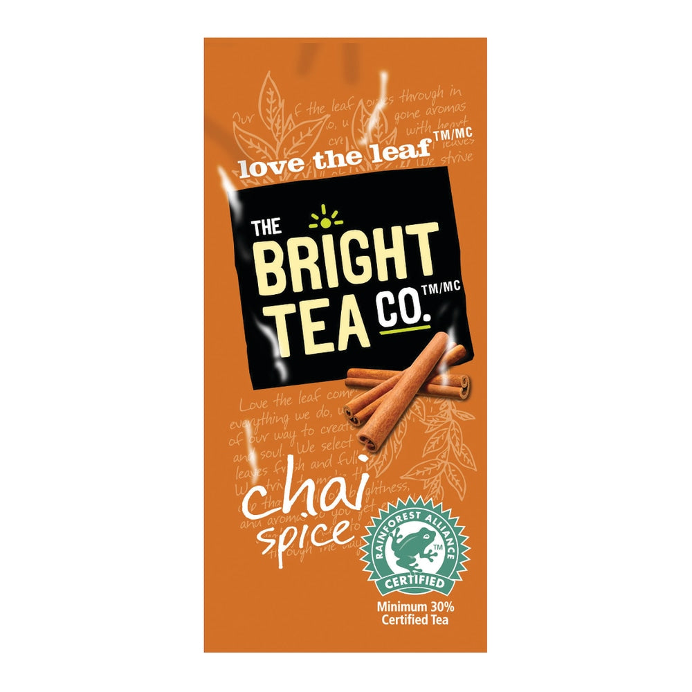 The Bright Tea Co. Chai Spice Tea, Single-Serve Freshpacks, 0.25 Oz, Box Of 100