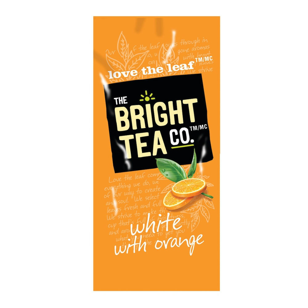 The Bright Tea Co. White With Orange Tea, Single-Serve Freshpacks, 0.25 Oz, Box Of 100