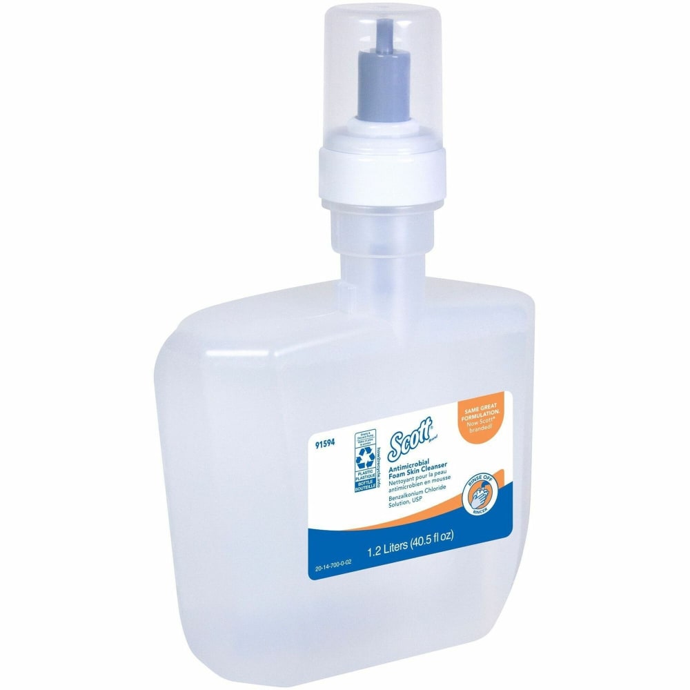 Kleenex Luxury Antibacterial Foam Skin Cleanser Soap, Unscented, 40.5 Oz, Case Of 2 Bottles