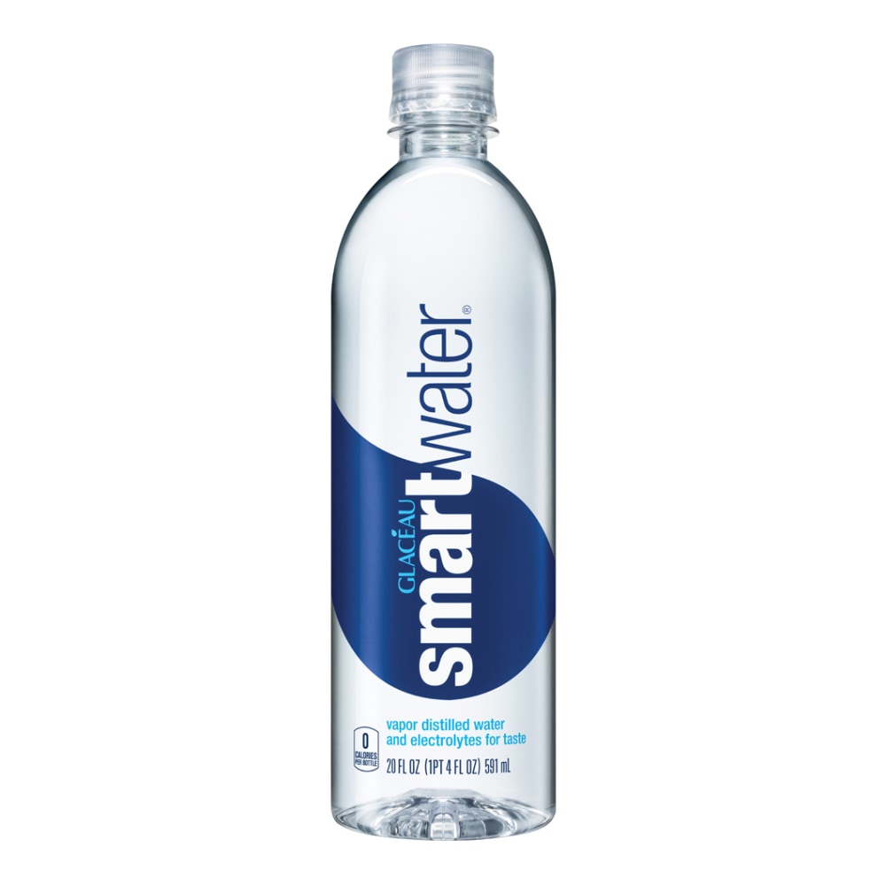 Glaceau Smartwater Vapor Distilled Water, 20 Oz, Case Of 24