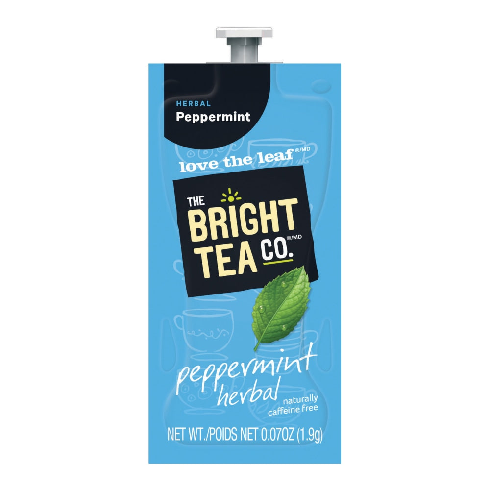 The Bright Tea Co. Peppermint Herbal Tea Single-Serve Freshpacks, 0.25 Oz, Box Of 100