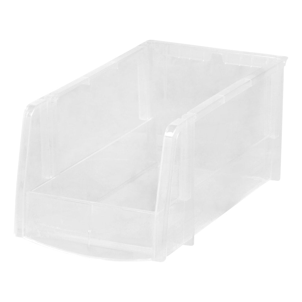 Office Depot Brand Mini Plastic Stacking Bin, Small Size, 5in x 5 1/2in, Clear